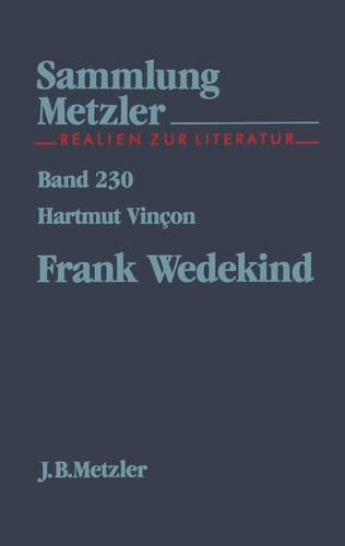 Frank Wedekind (Sammlung Metzler) (German Edition)