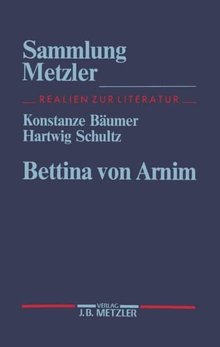 Bettina von Arnim (Sammlung Metzler) (German Edition)