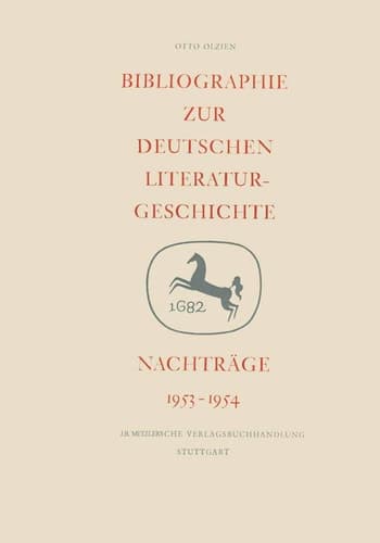 Bibliographie zur deutschen Literaturgeschichte Nachträge 1953–1954
