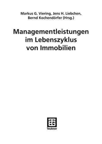 Managementleistungen im Lebenszyklus von Immobilien