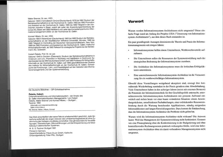 Unternehmensführung und Informationssystem Der Ansatz des St. Galler Informationssystem-Managements