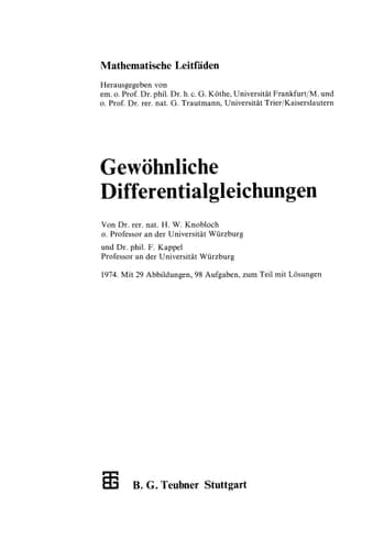 Gewöhnliche Differentialgleichungen (Mathematische Leitfäden) (German Edition)
