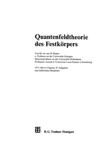 Quantenfeldtheorie des Festkörpers (German Edition)
