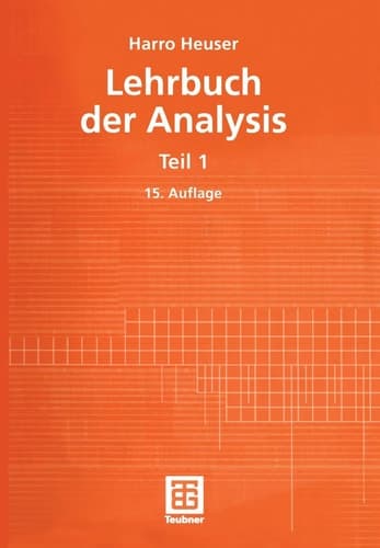Lehrbuch der analysis