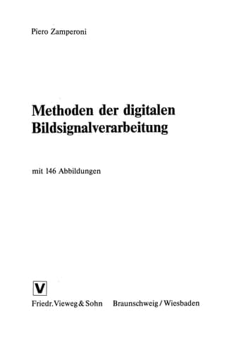 Methoden der digitalen Bildsignalverarbeitung