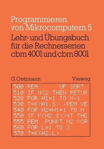 Lehr- und Übungsbuch für die Rechnerserien cbm 4001 und cbm 8001