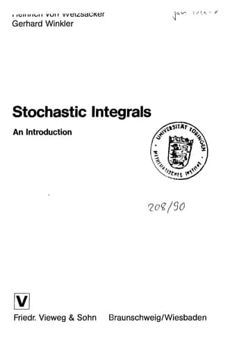 Stochastic Integrals An Introduction