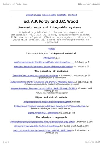Harmonic Maps and Integrable Systems (Aspects of Mathematics, E 23) (German Edition)
