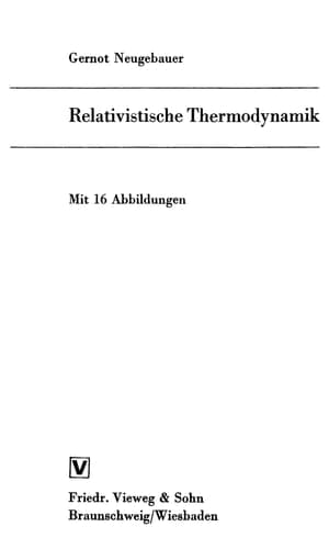 Relativistische Thermodynamik