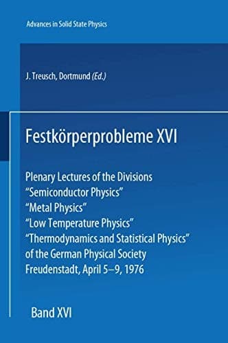 Festkörperprobleme 16 (Advances in Solid State Physics) (German Edition)