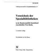 Verzeichnis der Spezialbibliotheken in der Bundesrepublik Deutschland einschliesslich West-Berlin