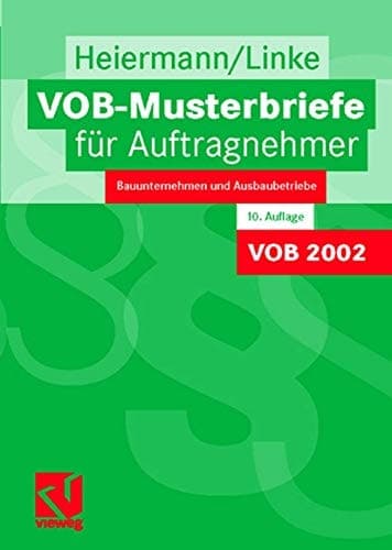 VOB-Musterbriefe für Auftragnehmer Bauunternehmen und Ausbaubetriebe