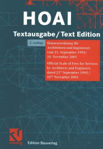 HOAI-Textausgabe Honorarordnung für Architekten und Ingenieure vom 21. September 1995/10. November 2001