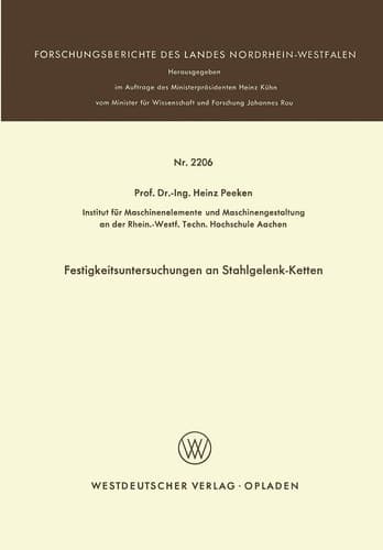 Festigkeitsuntersuchungen an Stahlgelenk-Ketten