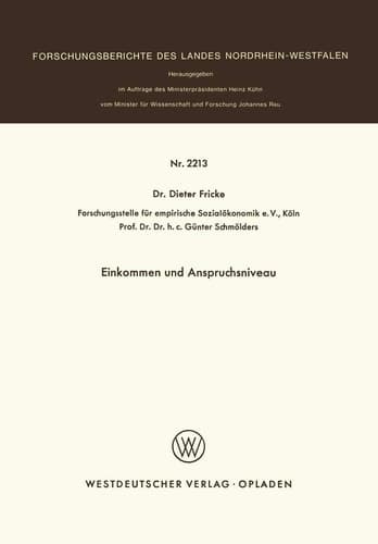 Einkommen und Anspruchsniveau