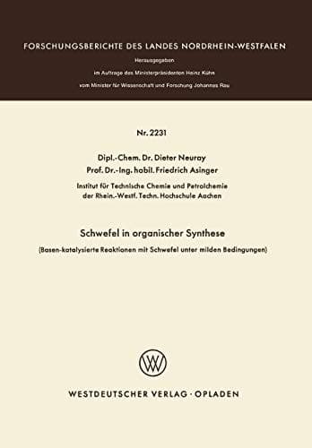 Schwefel in organischer Synthese (Basen-katalysierte Reaktionen mit Schwefel unter milden Bedingungen)