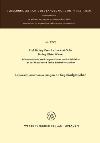 Lebensdaueruntersuchungen an Kegelradgetrieben