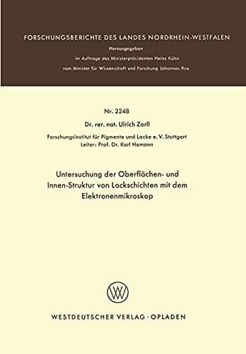 Untersuchung der Oberflächen- und Innen-Struktur von Lackschichten mit dem Elektronenmikroskop