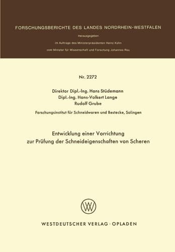 Entwicklung einer Vorrichtung zur Prüfung der Schneideigenschaften von Scheren