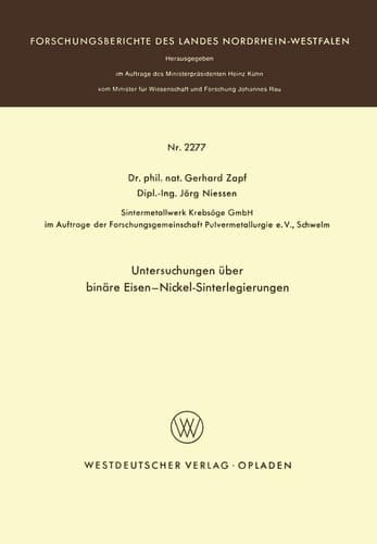 Untersuchungen über binäre Eisen-Nickel-Sinterlegierungen