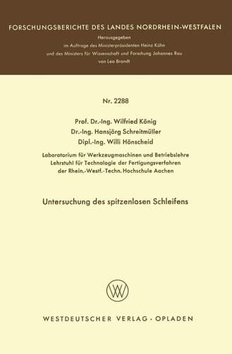 Untersuchung des spitzenlosen Schleifens