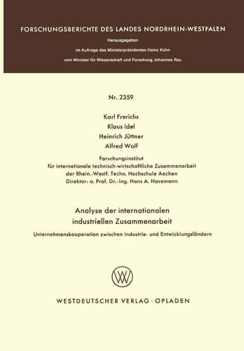 Analyse der internationalen industriellen Zusammenarbeit Unternehmenskooperation zwischen Industrie- und Entwicklungsländern