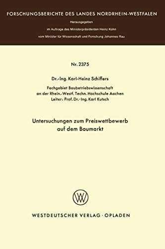 Untersuchungen zum Preiswettbewerb auf dem Baumarkt