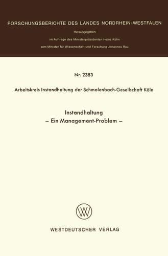 Instandhaltung Ein Management-Problem