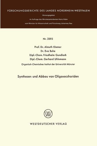 Synthesen und Abbau von Oligosacchariden