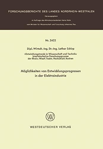 Möglichkeiten von Entwicklungsprognosen in der Elektroindustrie