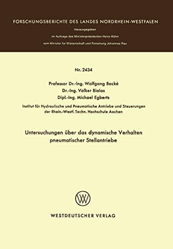 Untersuchungen über das dynamische Verhalten pneumatischer Stellantriebe