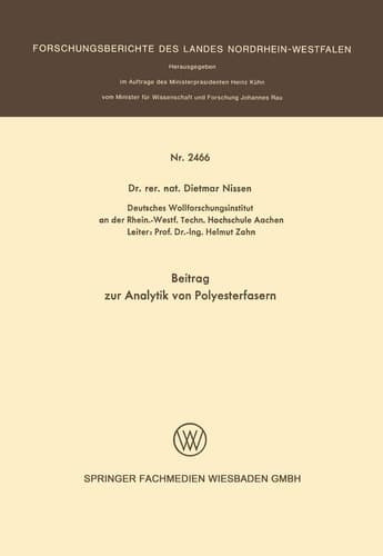 Beitrag zur Analytik von Polyesterfasern
