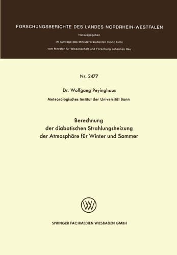 Berechnung der diabatischen Strahlungsheizung der Atmosphäre für Winter und Sommer