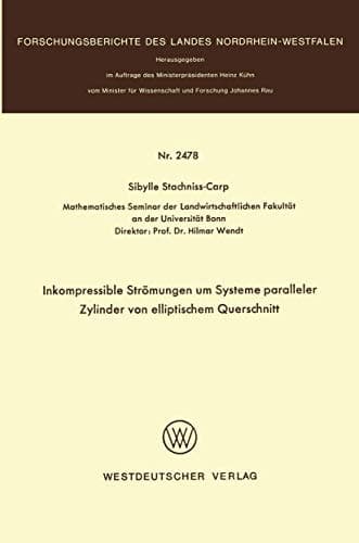 Inkompressible Strömungen um Systeme paralleler Zylinder von elliptischem Querschnitt