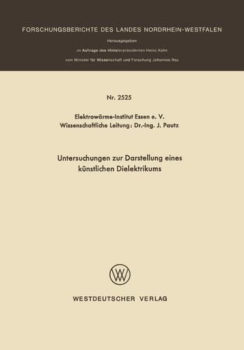 Untersuchungen zur Darstellung eines künstlichen Dielektrikums