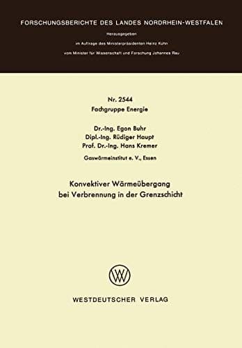 Konvektiver Wärmeübergang bei Verbrennung in der Grenzschicht