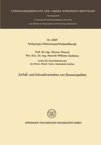 Zerfall- und Schwellverhalten von Eisenerzpellets