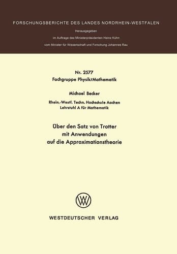 Über den Satz von Trotter mit Anwendungen auf die Approximationstheorie