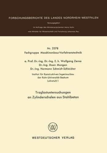 Traglastuntersuchungen an Zylinderschalen aus Stahlbeton