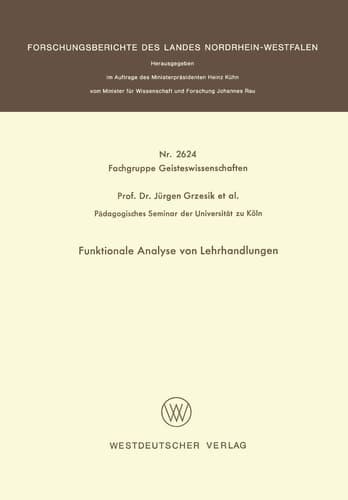 Funktionale Analyse von Lehrhandlungen