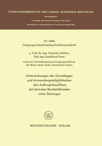 Untersuchungen der Grundlagen und Anwendungsmöglichkeiten des Auftragschweißens mit schmalen Bandelektroden unter Schutzgas
