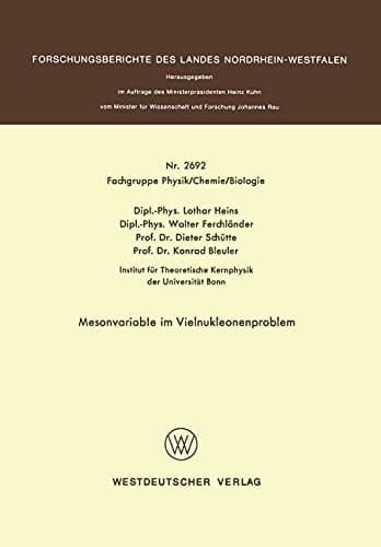 Mesonvariable im Vielnukleonenproblem