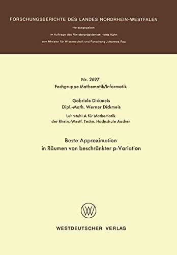 Beste Approximation in Räumen von beschränkter p-Variation