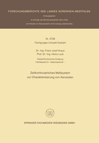 Zeitkontinuierliches Meßsystem zur Charakterisierung von Aerosolen