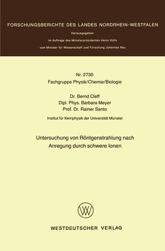 Untersuchung von Röntgenstrahlung nach Anregung durch schwere Ionen