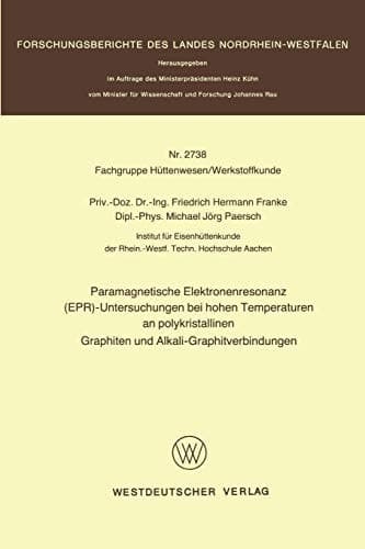 Paramagnetische Elektronenresonanz (EPR)-Untersuchungen bei hohen Temperaturen an polykristallinen Graphiten und Alkali-Graphitverbindungen