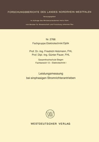 Leistungsmessung bei einphasigen Stromrichterantrieben