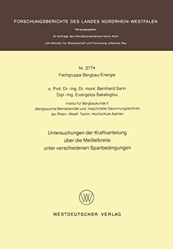 Untersuchungen der Kraftverteilung über die Meißelbreite unter verschiedenen Spanbedingungen