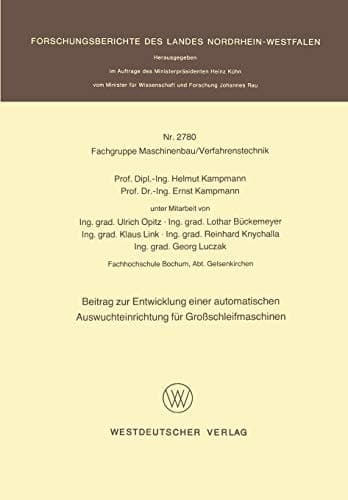 Beitrag zur Entwicklung einer automatischen Auswuchteinrichtung für Großschleifmaschinen