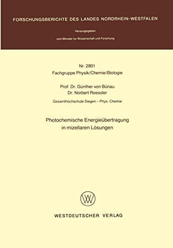 Photochemische Energieübertragung in mizellaren Lösungen